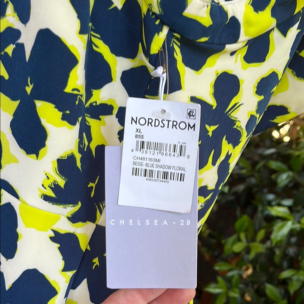 NWT Chelsea28 Blue & Yellow Ruffle Sundress with Square Neckline
